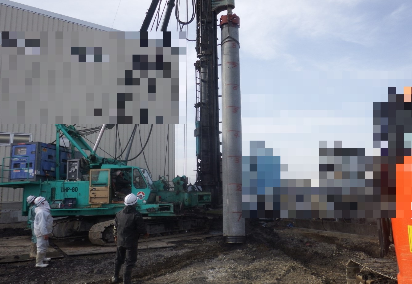 工場棟増築 PHC打設工事｜トピックス｜UGRコーポレーション株式会社｜地盤調査・地盤解析・地盤品質保証の専門会社